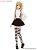 50cm Pleats Skirt with Suspenders (Black) (Fashion Doll) Other picture2