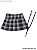 50cm Pleats Skirt with Suspenders (Green Plaid) (Fashion Doll) Item picture1