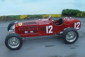 Alfa Romeo P3 Nuvolari red body/silver frame (Metal/Resin kit)