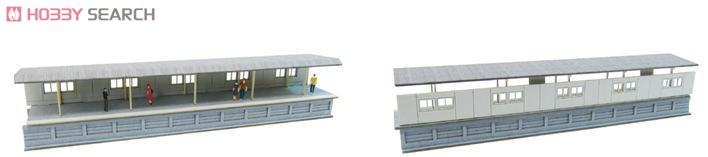 [みにちゅあーと] みにちゅあーとプチ ホーム-5A (対向式ホーム・屋根付き) (組み立てキット) (鉄道模型) 商品画像1