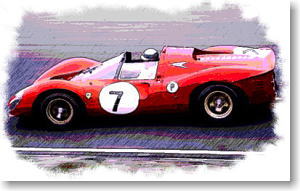 フェラーリ 330 P4 スパイダー `S.E.F.A.C.` #0856 BOAC500 ブランズハッチ 1967 5位 No.7 (ミニカー)
