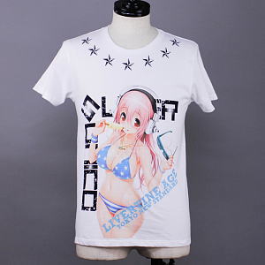 Super Sonico Guiter Short Sleeve T-Shirts Ver.TEE S (Anime Toy)