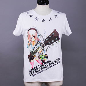 Super Sonico Ice Short Sleeve T-Shirts Ver.TEE S (Anime Toy)