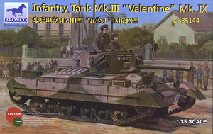 British Valentine w/Mk.IX 6 pound Gun (Plastic model)