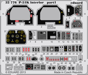 P-51K interior S. A. (w/Adhesive) (Plastic model)
