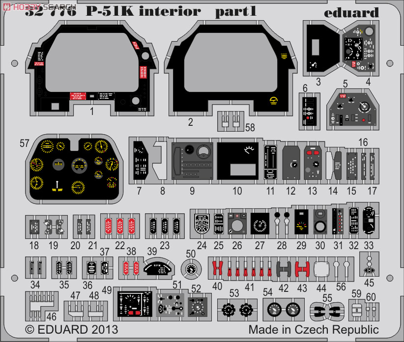 P-51K interior S. A. (w/Adhesive) (Plastic model) 商品画像1