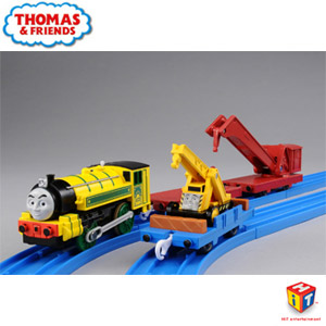 THOMAS&FRIENDS `BLUE MOUNTAIN MYSTERY` Yellow Victor and Kevin Working Set (4-Car + 1-Car Set) (Plarail)
