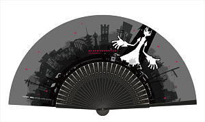 Bakemonogatari Cloth Folding Fan (Anime Toy)