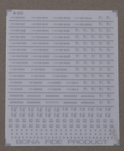 1M電車用インレタ1 (クモハ84形、クモハ123形、119系用) (黒) (鉄道模型)