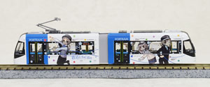 The Railway Collection Toyama Light Rail TLR0606 (Tetsudou Musume Wrapping, Pattern B) (Blue) (Model Train)