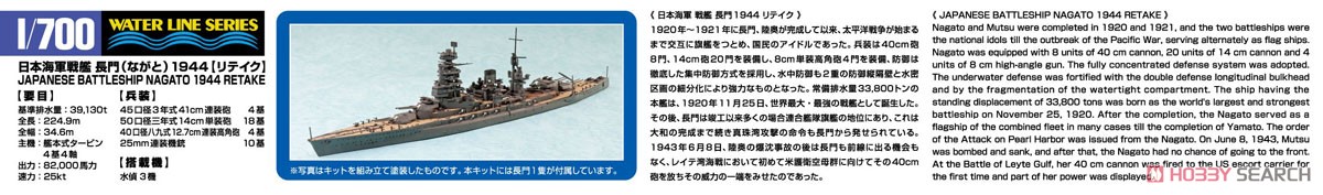 日本海軍戦艦 長門 1944 リテイク (プラモデル) その他の画像1