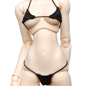 Very Small Bikini Set (Black) (Fashion Doll)