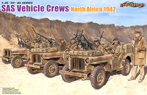 WW.II British Army SAS Commander and Driver / Crew Figure Set (Plastic model)