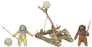 Star Wars - Hasbro Action Figure:  3.75 Inch / Box Set (2013) - Ewok Catapult (Vintage Version) (Completed)