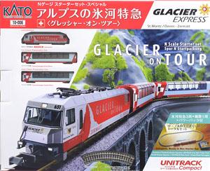 Nゲージ スターターセット・スペシャル アルプスの氷河特急 「グレッシャー・オン・ツアー」 (3両セット+線路1周+パワーパック) (鉄道模型)