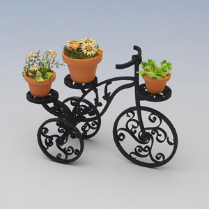 1/24 Iron tricycle & flowerpot (Craft Kit) (Accessory)