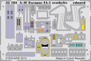 A-4F Escapac IA-1 seatbelts Color Etching (Plastic model)