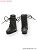 Lace-up Short Boots (Black) (Fashion Doll) Item picture1