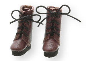 Lace-up Short Boots (Dark Brown) (Fashion Doll)