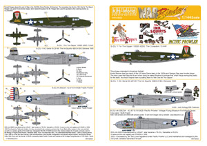 [1/144] 米陸軍 B-25 デカールセット `1 For the Gipper` The Ink Squirts 98 Seabees, `Pacific Prowler` (デカール)