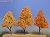 `Tree of N` #4 Autumn leaf color Tree - Orange Three colors (3pcs.) (Model Train) Item picture1