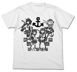 Kantai Collection Sixth Destroyer Corps T-Shirt White XL (Anime Toy)
