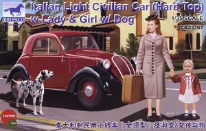 Fiat FAIT500 Topporino Passenger Car Hard Top + Woman & Dog (Plastic model)
