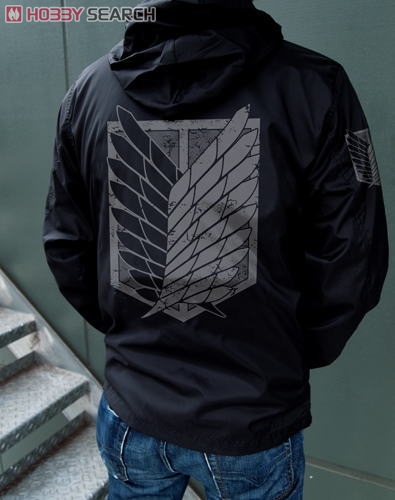 Attack on Titan Survey Corps Hooded Windbreaker Black x White S (Anime Toy) Other picture1