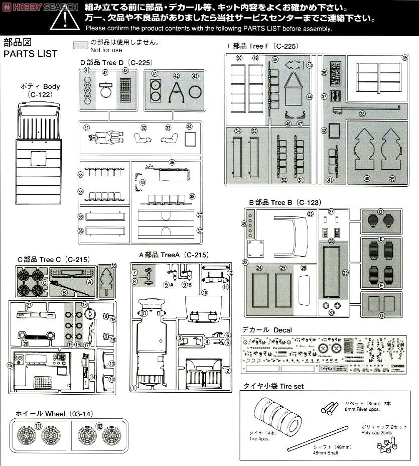 1/24 Fujinomiya Yakisoba (Model Car) Assembly guide6