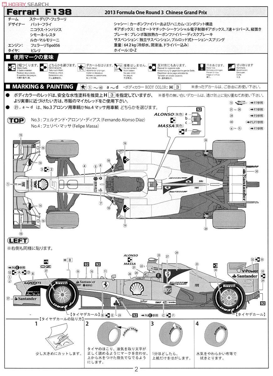 フェラーリ F138 中国GP (プラモデル) 塗装2