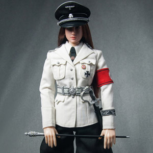 トイズシティ 1/6 ドイツ ナチ党 武装親衛隊 女性将校 制服セット ホワイト (ドール)