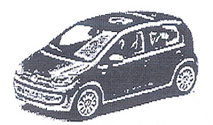 VW up! 4ドア 2012 (ダークシルバー) (ミニカー)