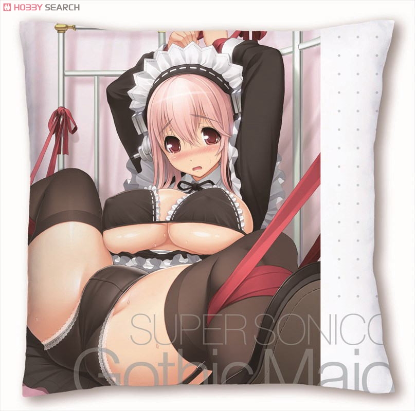 Chara X Cushion 51 Super Sonico Gothic Maid (Anime Toy) Item picture1