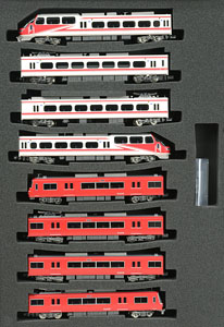 名鉄 1000系+5300系 一部指定席特急 8輛編成セット (動力付き) (8両セット) (塗装済み完成品) (鉄道模型)