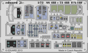 F/A-18F スーパーホーネット 内/外装 カラーエッチングパーツ (接着剤付) (プラモデル)