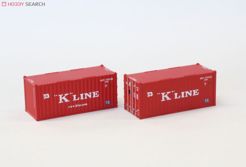 (Z) 川崎汽船(`K` LINE) 20ft海上コンテナ (2個入り) (鉄道模型) 商品画像1