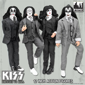 KISS レトロ 12インチフィギュア シリーズ5/ 地獄への接吻 DRESSED TO KILL: 4種セット (完成品)