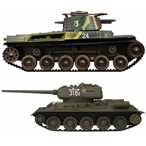 1/72 R/C VS Tank Medium Tank Type 97 Chi-ha (ID2) VS T-34 (ID3) (RC Model)