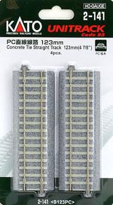 (HO) UNITRACK PC直線線路 123mm < S123PC > (4本入) (鉄道模型)