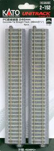 (HO) Unitrack Concrete Tie Straight Track 246mm (9 3/4``) < S246PC > (4pcs.) (Model Train)