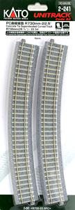 (HO) Unitrack Concrete Tie Superelevated Curved Track R730mm (28 3/4``) - 22.5degrees < R730-22.5PC > (4pcs.) (Model Train)