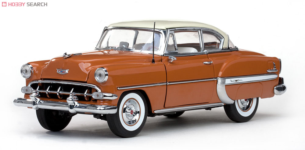 1954年 シボレー ベルエア ハード トップ クーペ (アイボリー/Pueble Tan) (ミニカー) 商品画像1