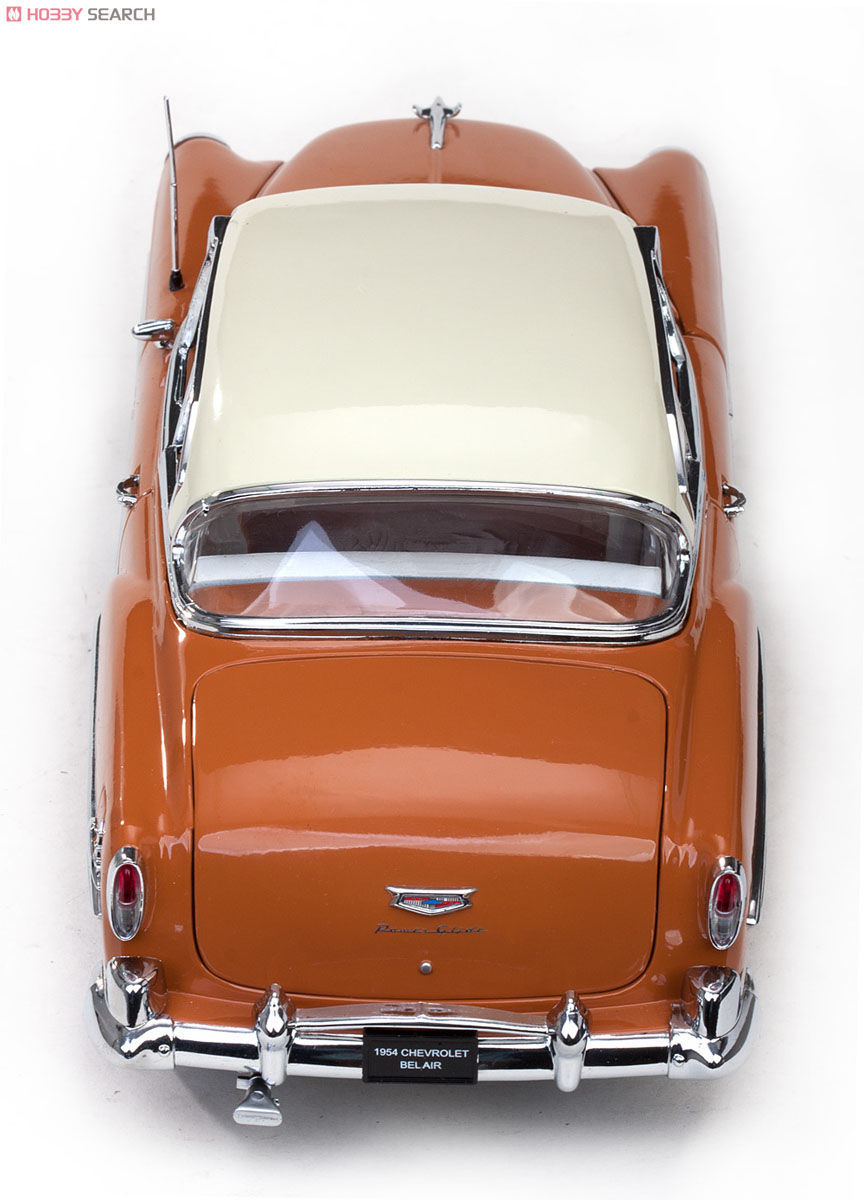 1954年 シボレー ベルエア ハード トップ クーペ (アイボリー/Pueble Tan) (ミニカー) 商品画像6