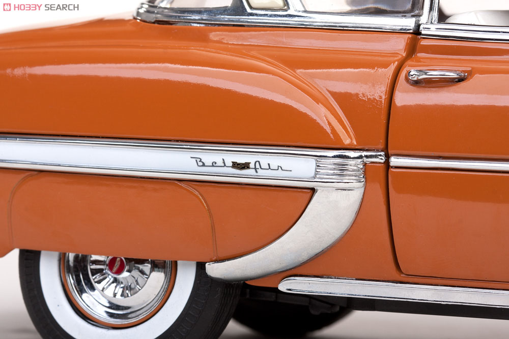 1954年 シボレー ベルエア ハード トップ クーペ (アイボリー/Pueble Tan) (ミニカー) 商品画像8