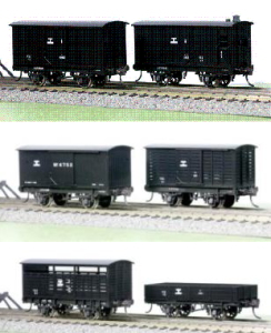 1/80(HO) Classical Wagons Six Car Set Paper Kit (6-Car Unassembled Kit) (Model Train)