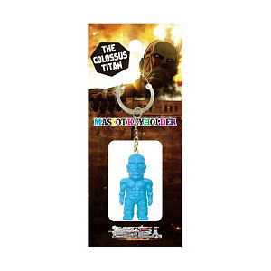 Attack on Titan Colossus Titan Mascot Key Ring Blue (Anime Toy)