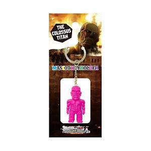 Attack on Titan Colossus Titan Mascot Key Ring Pink (Anime Toy)