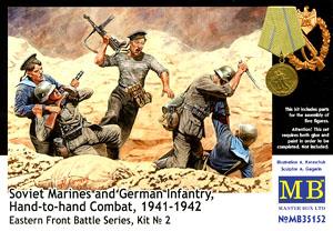 German-Soviet hand-to-hand combat Russian marines VS German soldiers 1941-42 Eastern Front Series No.2 (5 body) (Plastic model)