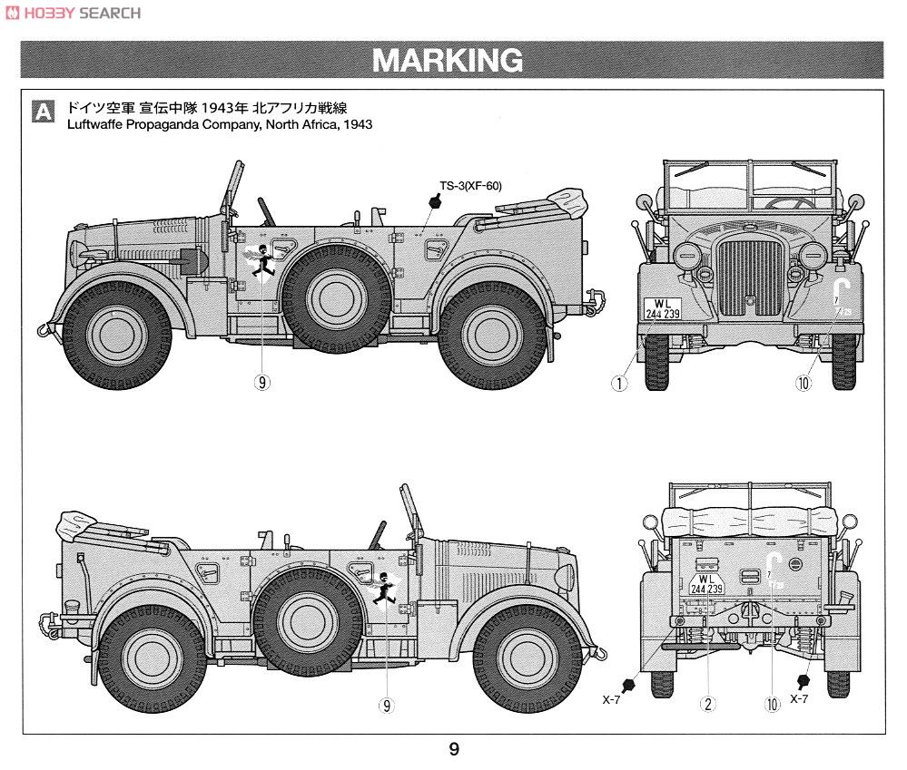 ドイツ中型軍用車 ホルヒ Kfz.15 `北アフリカ戦線` (プラモデル) 塗装2