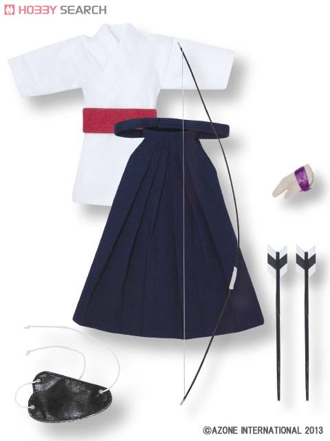 PNM Kyudo Clothes Set (White x Navy) (Fashion Doll) 商品画像1